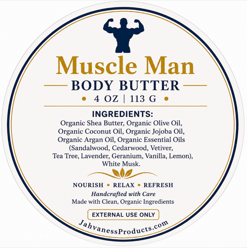 Organic Muscle Man Body Butter 4 Oz